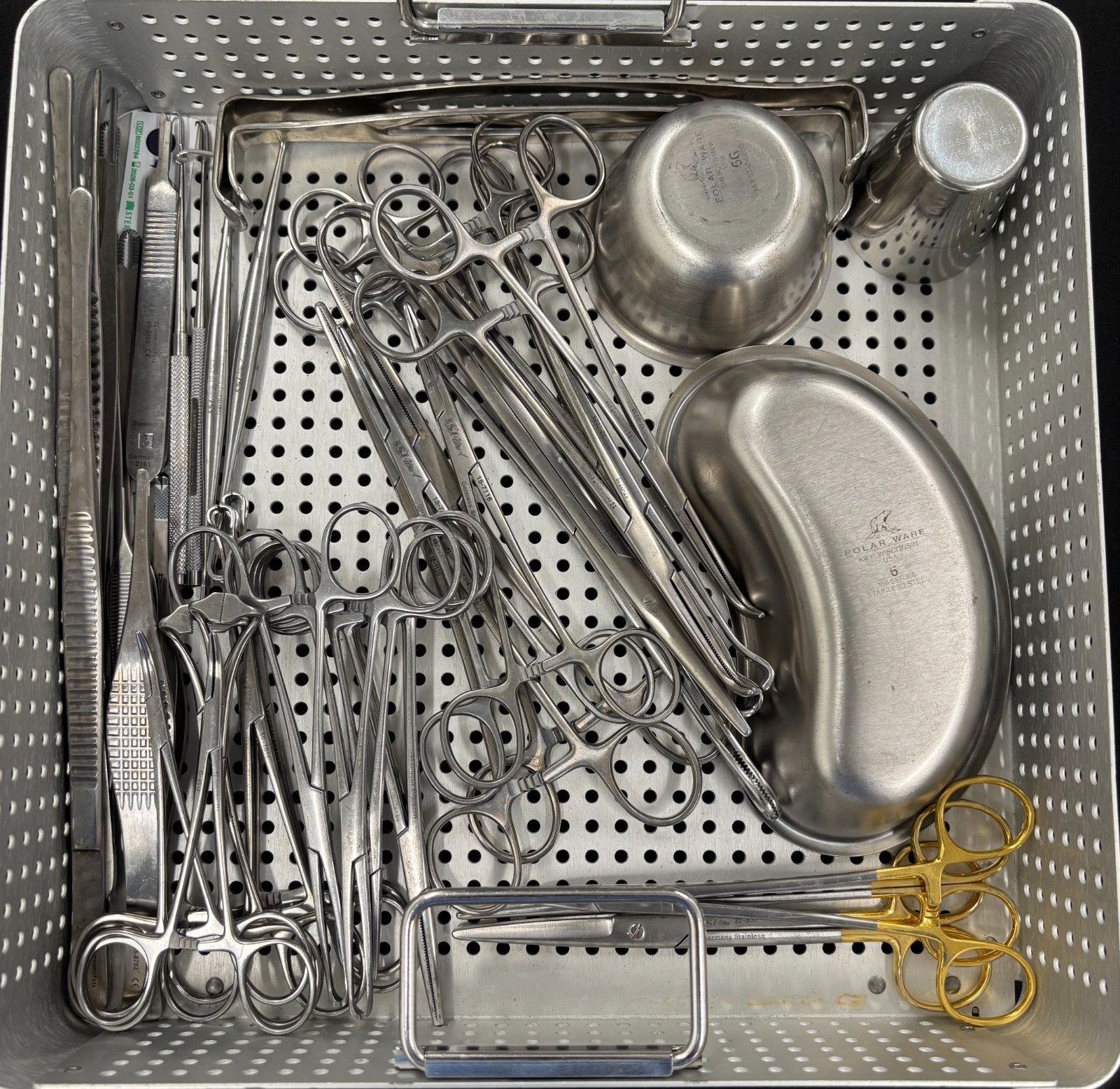 General Surgery Instrument Tray, 42pc Set, DeBakey/Metzenbaum, Symmetry/SSI Ultr
