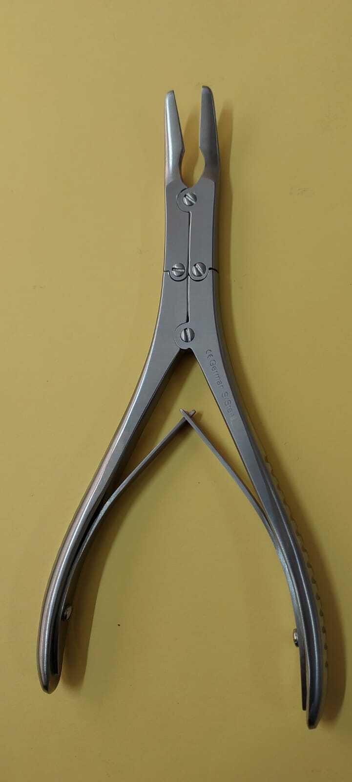 Bone Nibbler Rongeur 9″ Curved 1mmBite Double Action High Quality Surgical Neuro