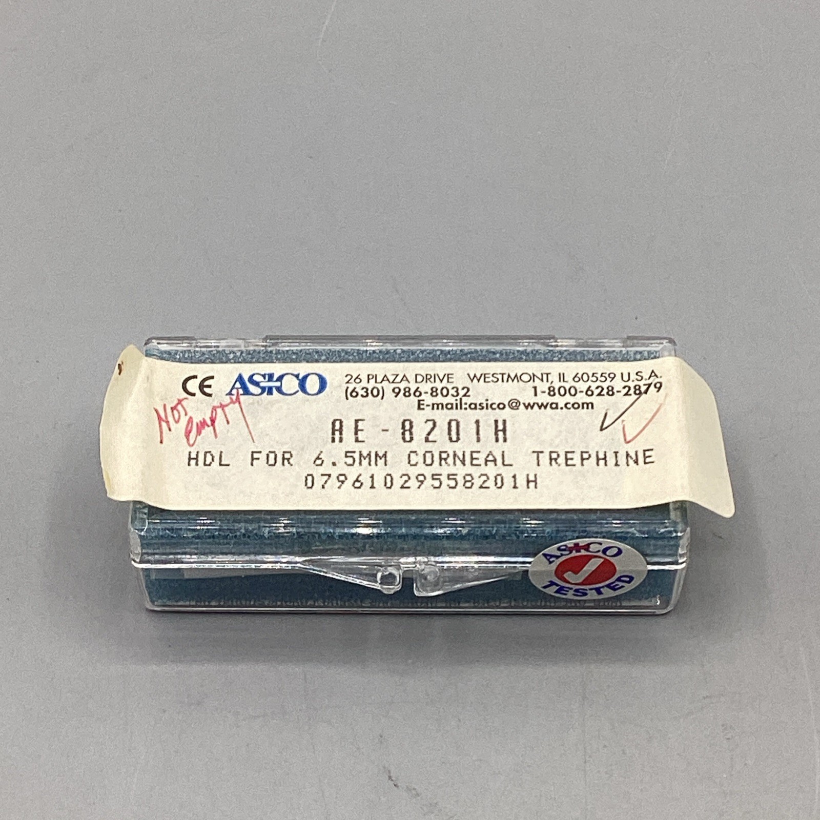 Asico AE-8201H Corneal Trephine 6.5MM-NEW-Factory Sealed