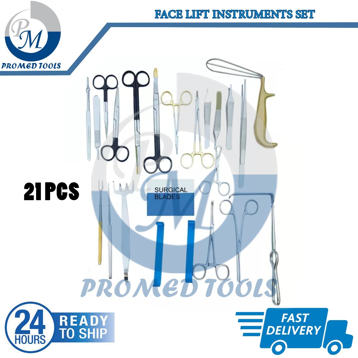 Face Lift Instruments Set of 21Pcs Face Surgery Instruments