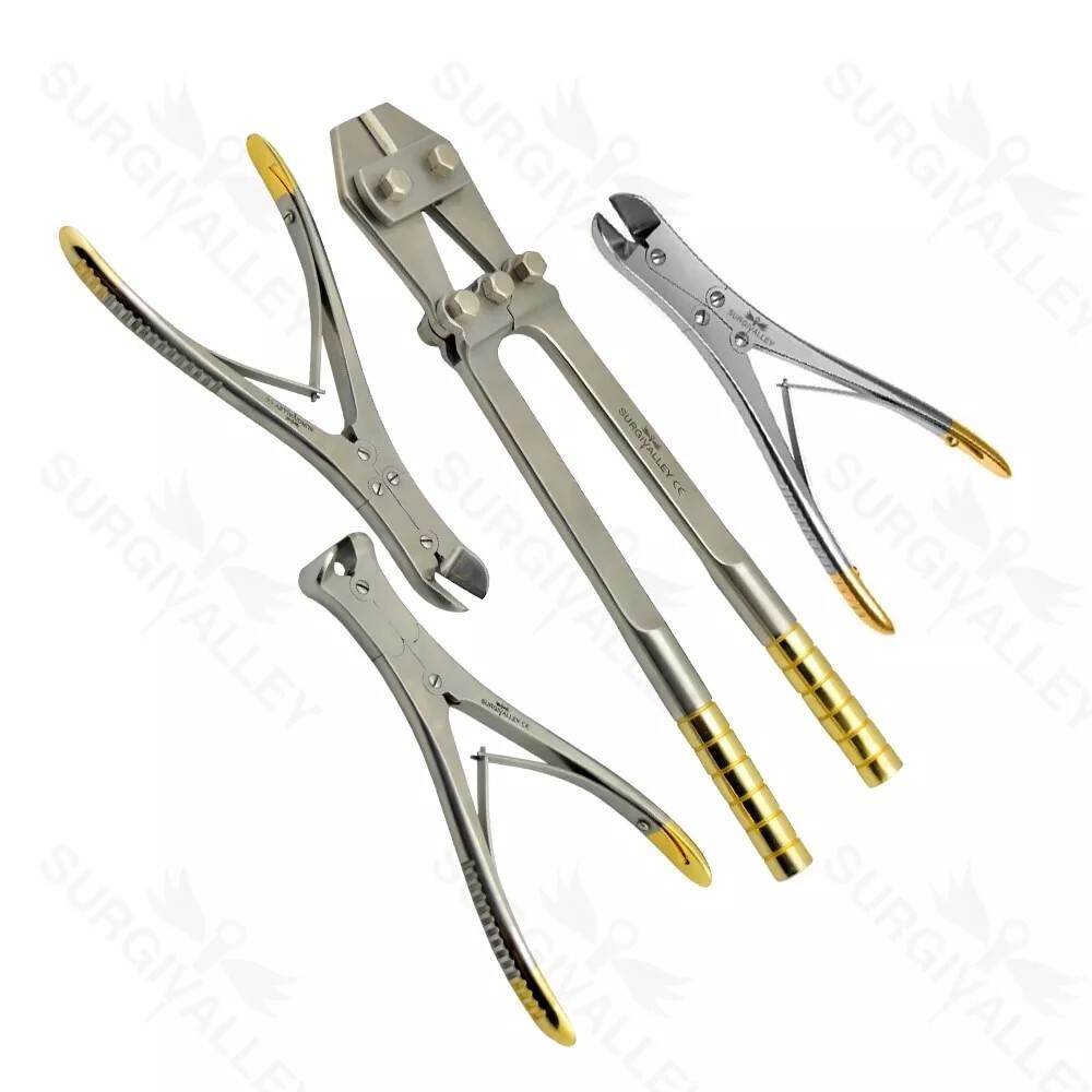 Set of 4 Pcs TC Pin Wire Cutters Orthopedic Surgical High Quality Instruments