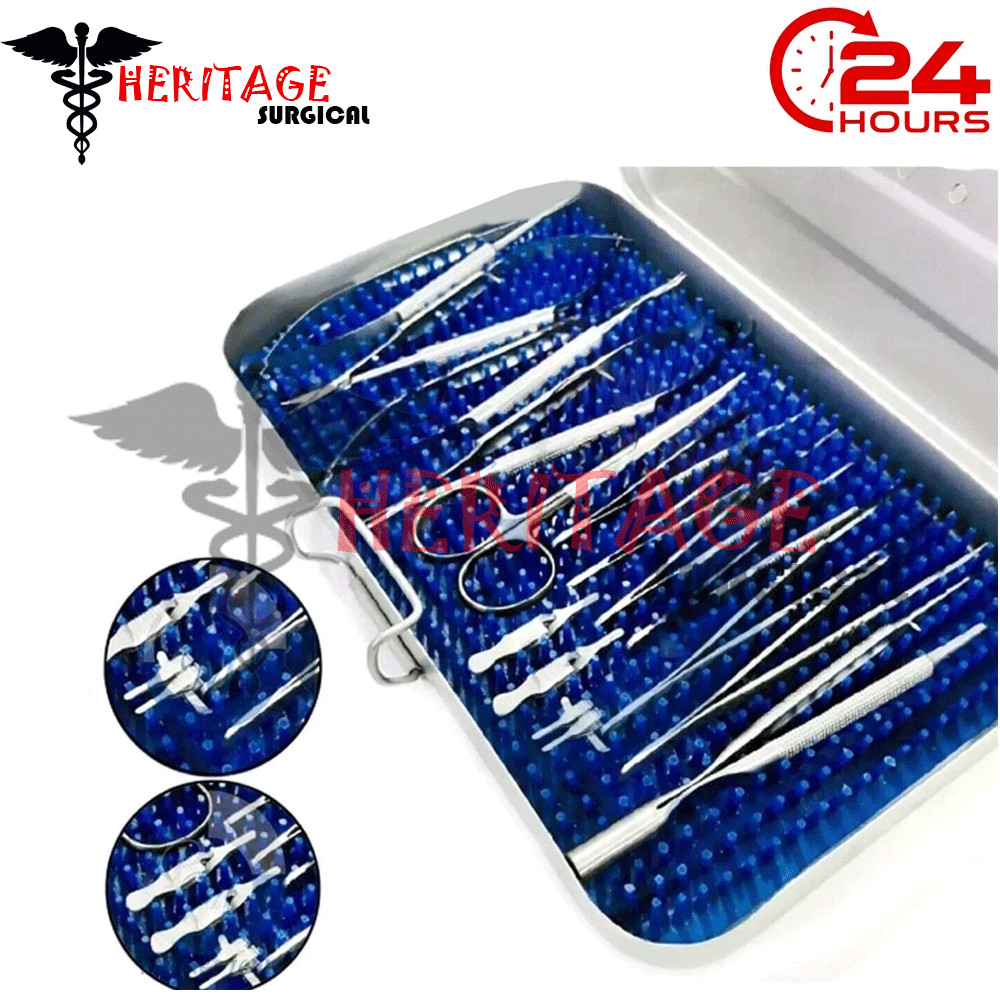 Basic Hand Surgery Set of Micro Surgical Instruments With case