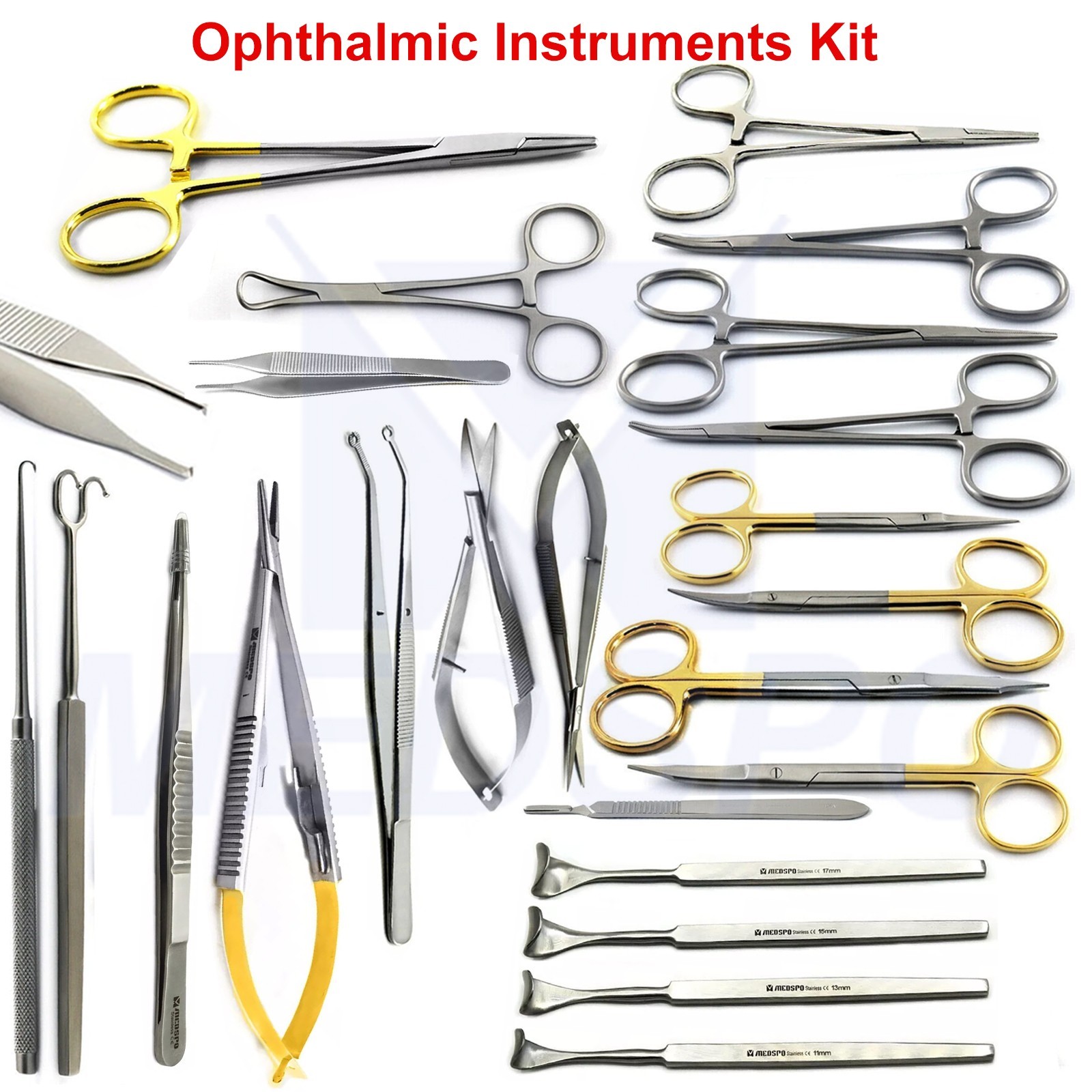 Ophthalmic Surgery Kit Needle Holder Micro Scissors Forceps Blepharoplasty Tools