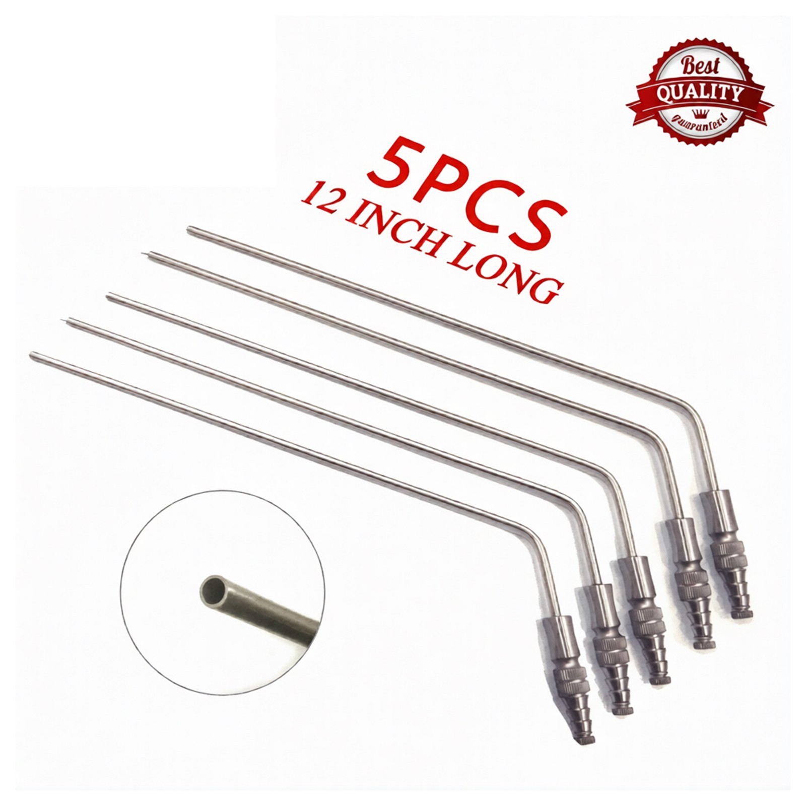FRAZIERS SUCTION TUBE 12FR INSTRUMENTS 12INCH LONG HIGH QUALITY 5 PCS SET