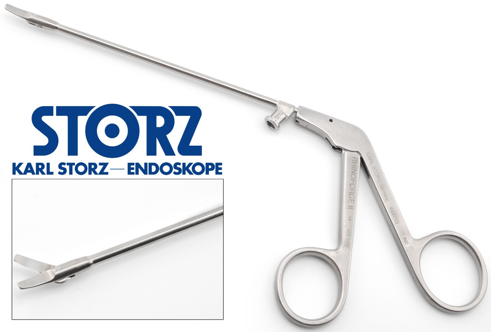 KARL STORZ 449213 Rhinoforce II ENT Nasal Scissors Curved Left 10mm Blade 6″