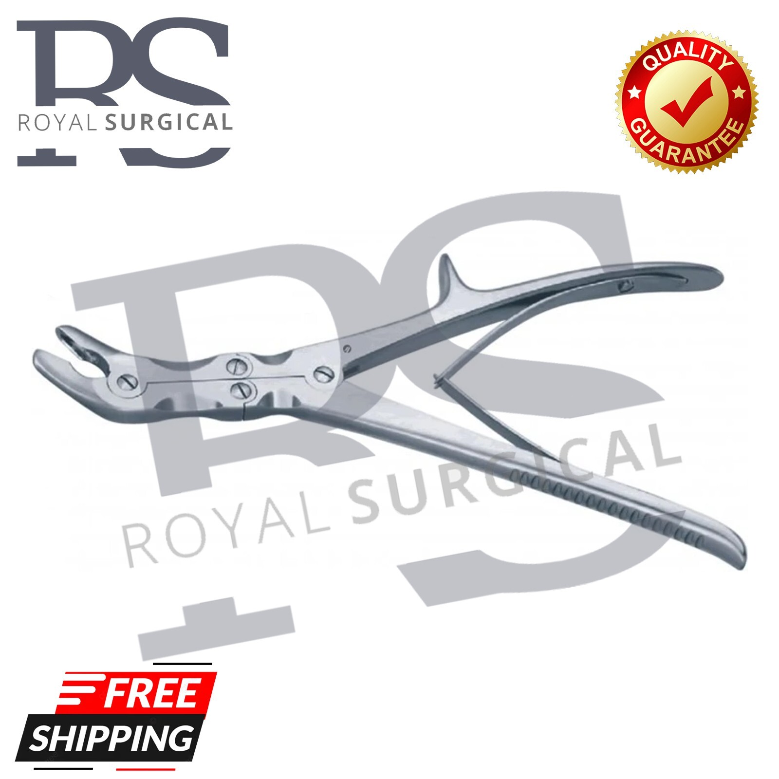 Bone Nibbler Rongeur 8″ Angled 4mm Bite Double Action Surgical instr Ortho Neuro