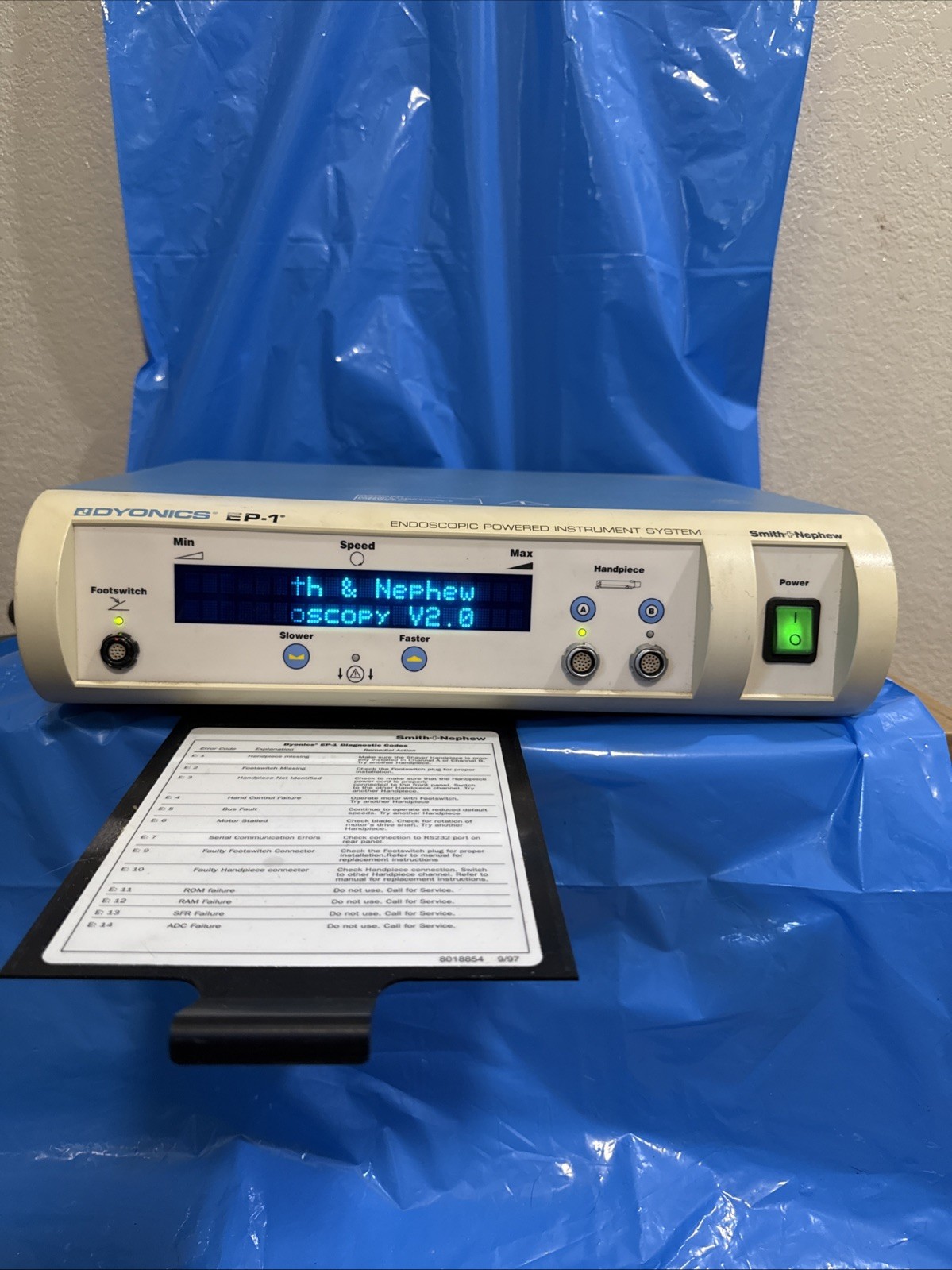 Smith & Nephew/Dyonics Power 7205841 Electric Console