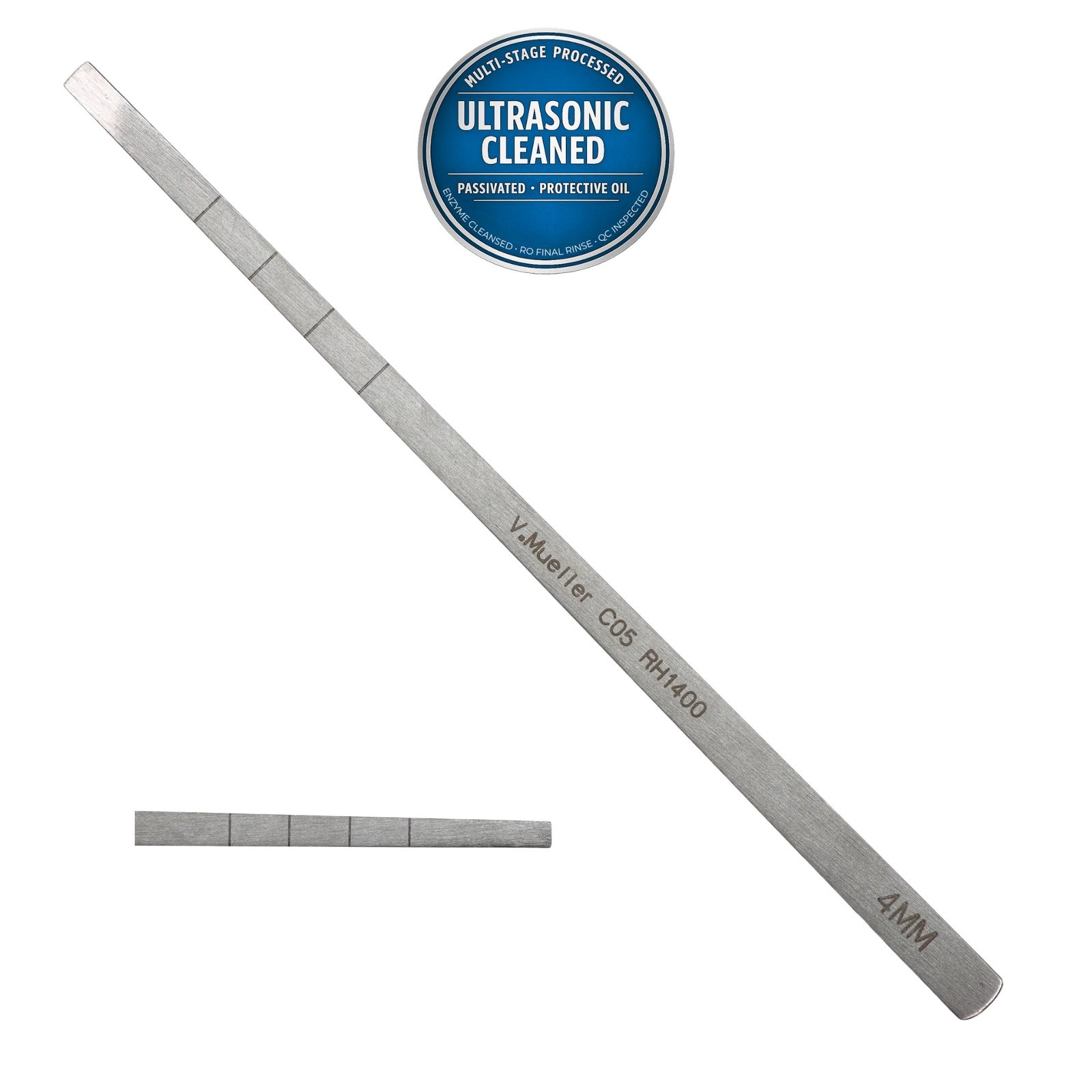 V Mueller RH1400 Cottle Osteotome, Straight, 4mm Wide Blade, 6-5/8in