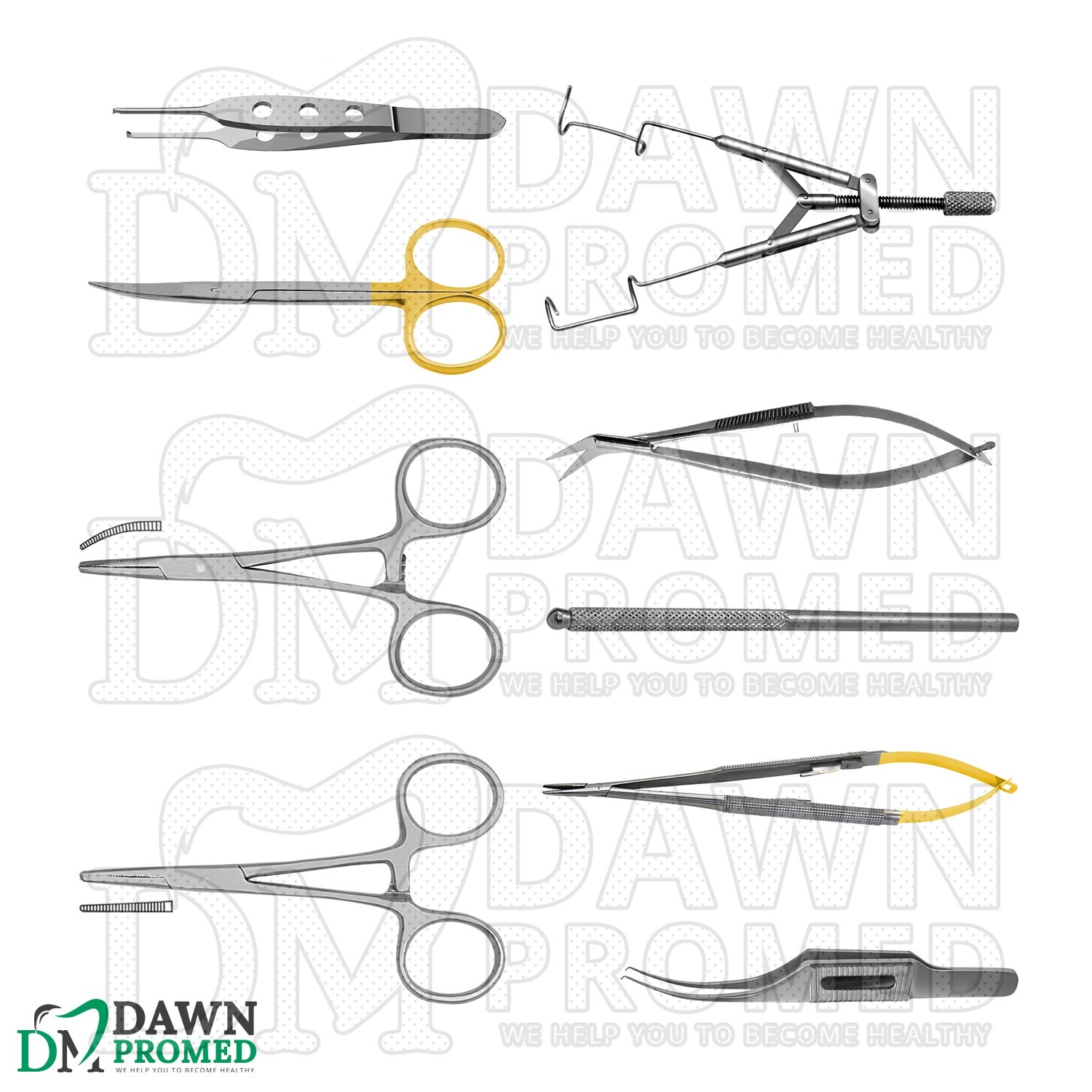 9 Pcs Big Animal Eyes Care Kit German Grade Veterinary Instruments Set
