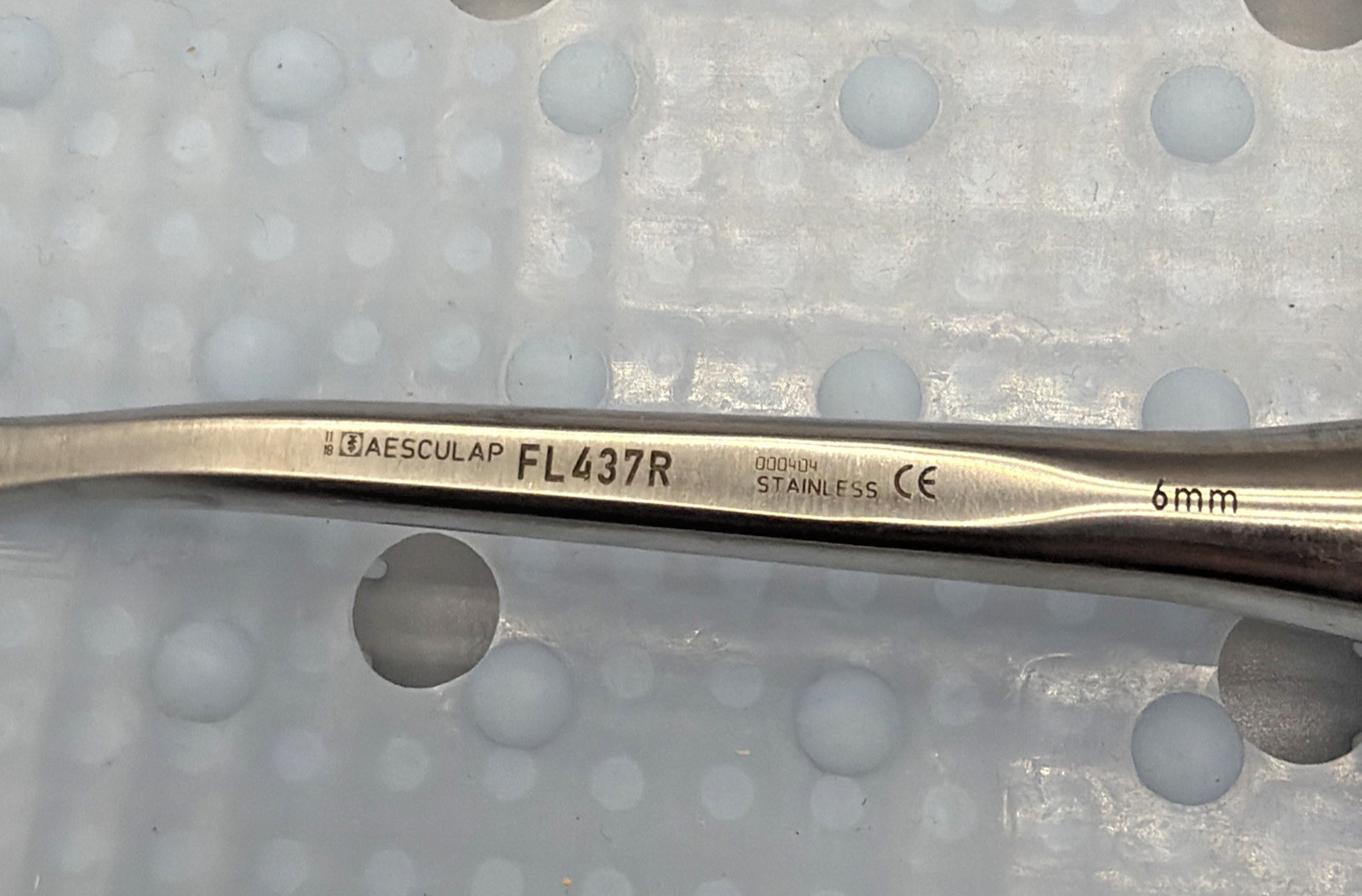 Aesculap FL437R CAPENER Gouge Straight with Blue Handle, 235mm, 9.25″