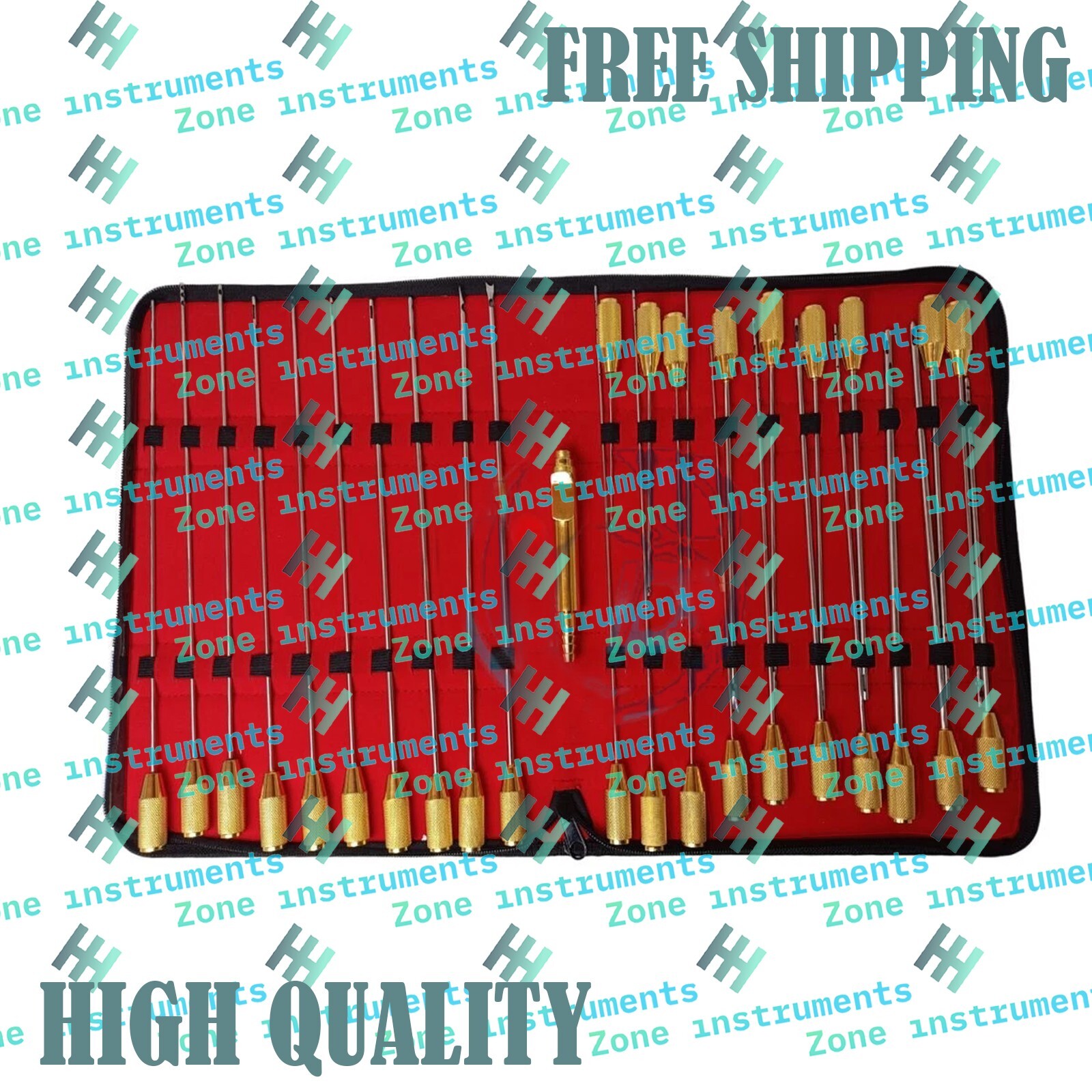 New Liposuction cannulas Set of 30 pcs plastic surgery instruments