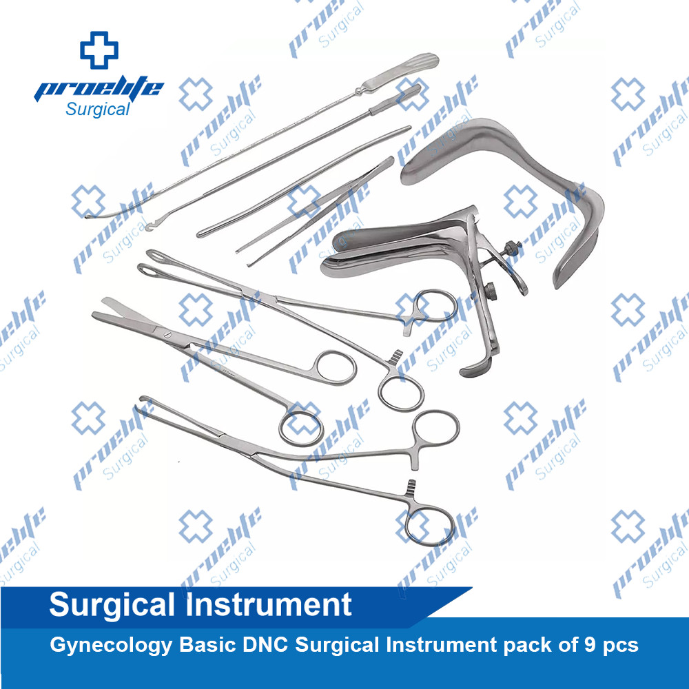 Gynecology Basic DNC Surgical Instrument pack of 9 pcs