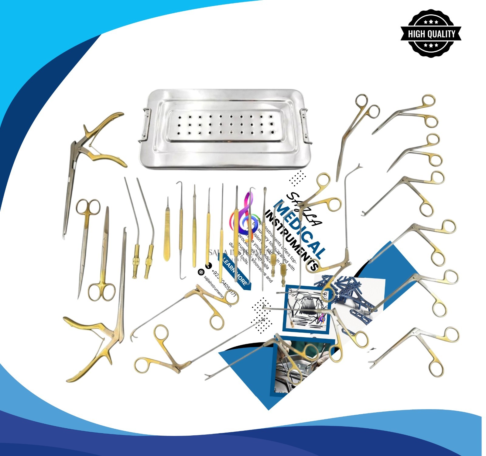 ESS ENT Endoscopic Sinus Surgery Instrument Set A+ German Steel Made BY Sajla.