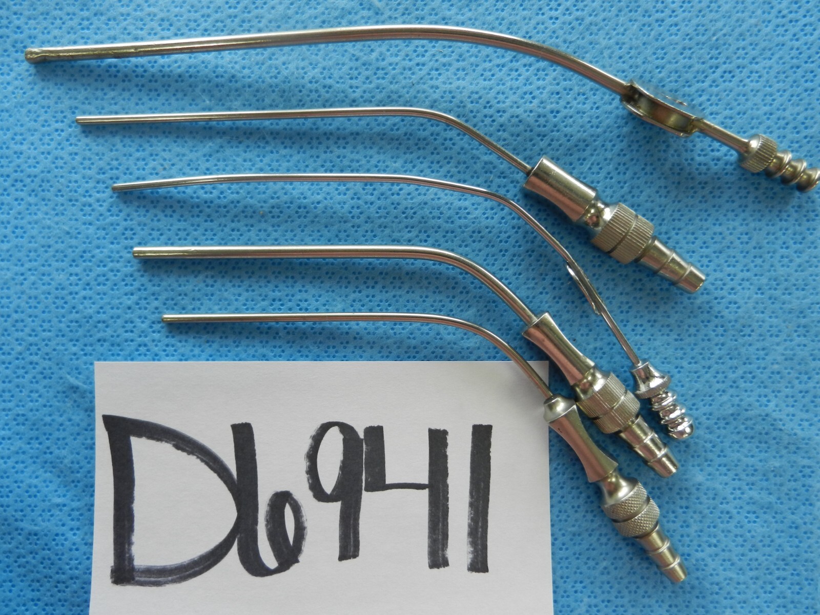 D6941 Pilling Weck Neuro ENT Surgical Spinal Suction Tubes Lot of 5