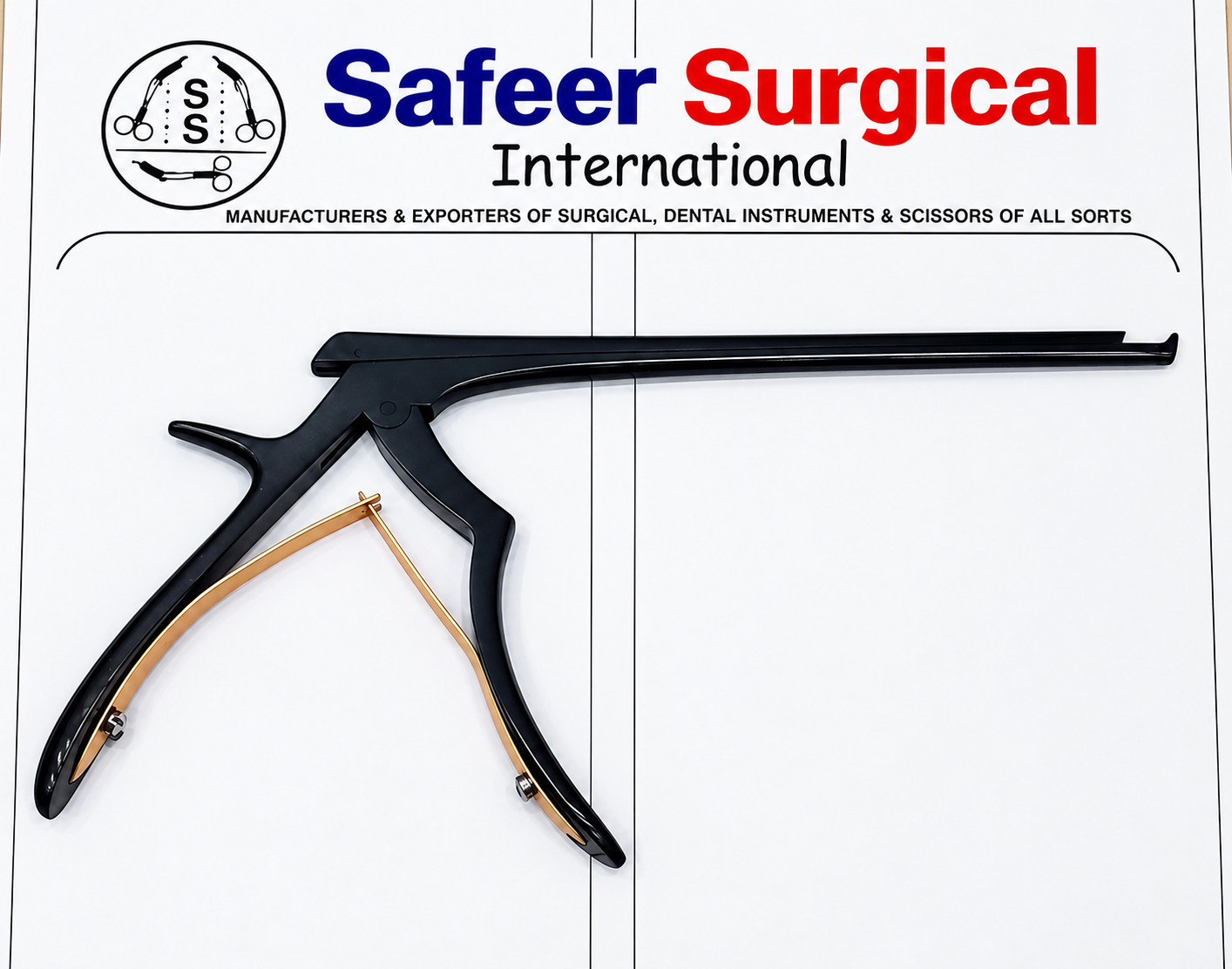 Black Line Kerrison Laminectomy Punch 40° Upward Jaw TC Bone Ejector 1-6mm.