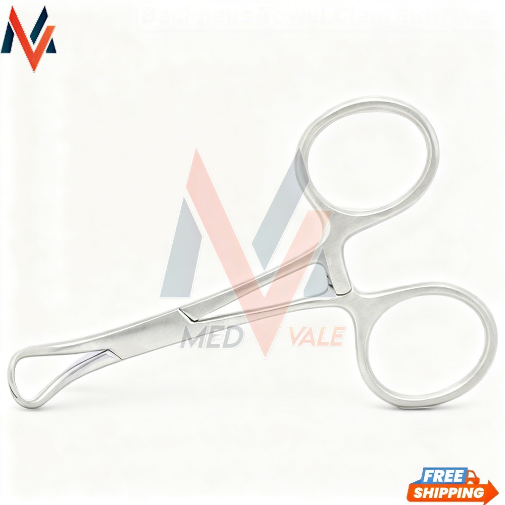 5 Pcs Veterinary Backhaus Towel Clamp forceps 15 cm Premium Instruments