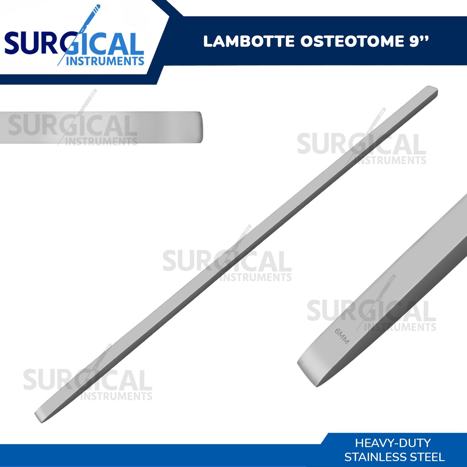 Lambotte Osteotome 9″ with 6mm Tips Orthopedic Surgical Instruments German Grade