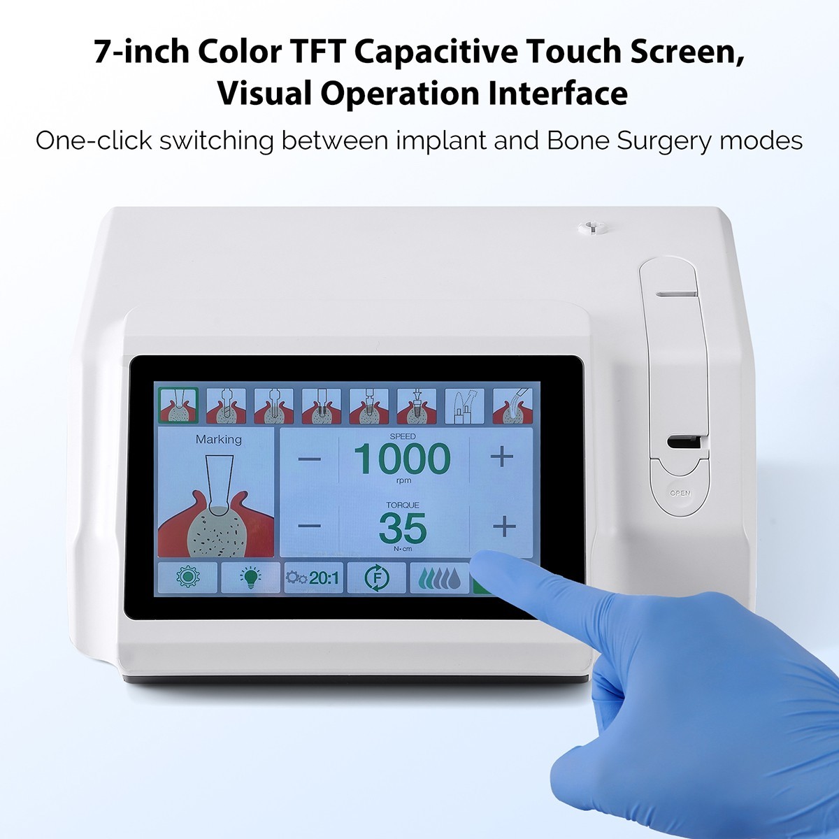 2-in-1 Device Dental Implant Ultrasonic Bone Cut Piezosurgery Unit Touchscreen
