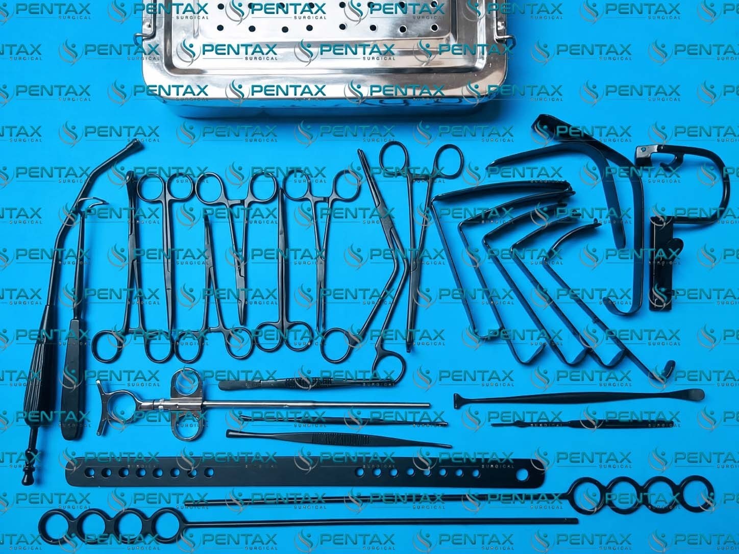 27 PCS Tonsillectomy & Adenoidectomy Set Reusable Instruments Set Black Coated