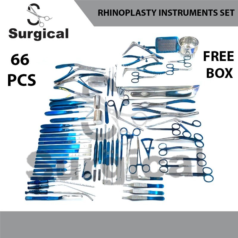 Major Rhinoplasty Nose & Plastic Surgery | Set 66 PCs | Blue Coated Instruments