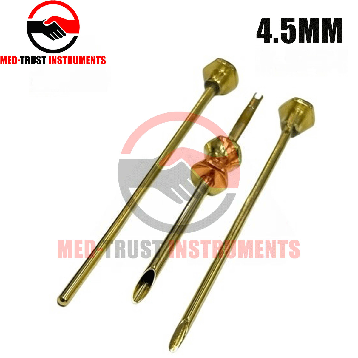 HRT Trocar kit 4.5mm Hormone Replacement Pellet Insertion Trocars Gold Set A+
