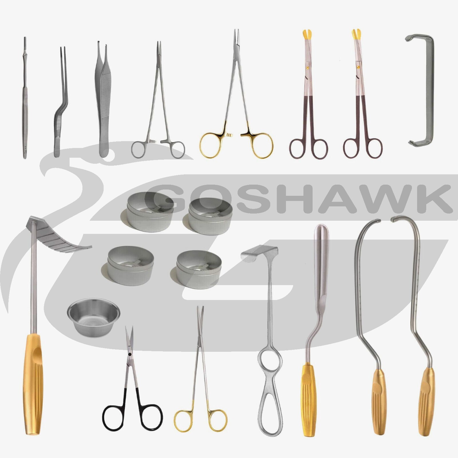 21 Pcs Breast Biopsy Plastic Surgery Pre-Quality Mammaplasty Instruments Set