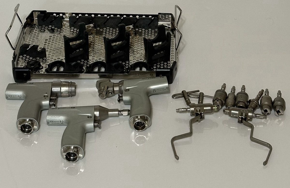 Stryker System 9 Drill Cordless Set (3P. Drills & 8Attatchs) Batteries Available
