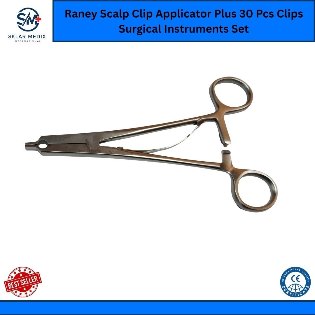 Raney Scalp Clip Applicator Plus Surgical Instruments Orthopedic 30 Pcs Clips