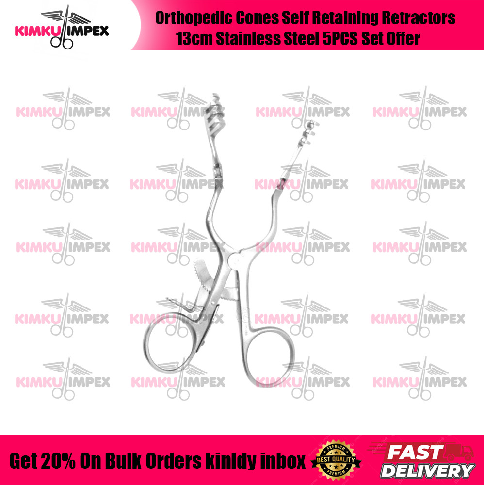 Orthopedic Cones Self Retaining Retractors 13cm Stainless Steel 5PCS Set Offer