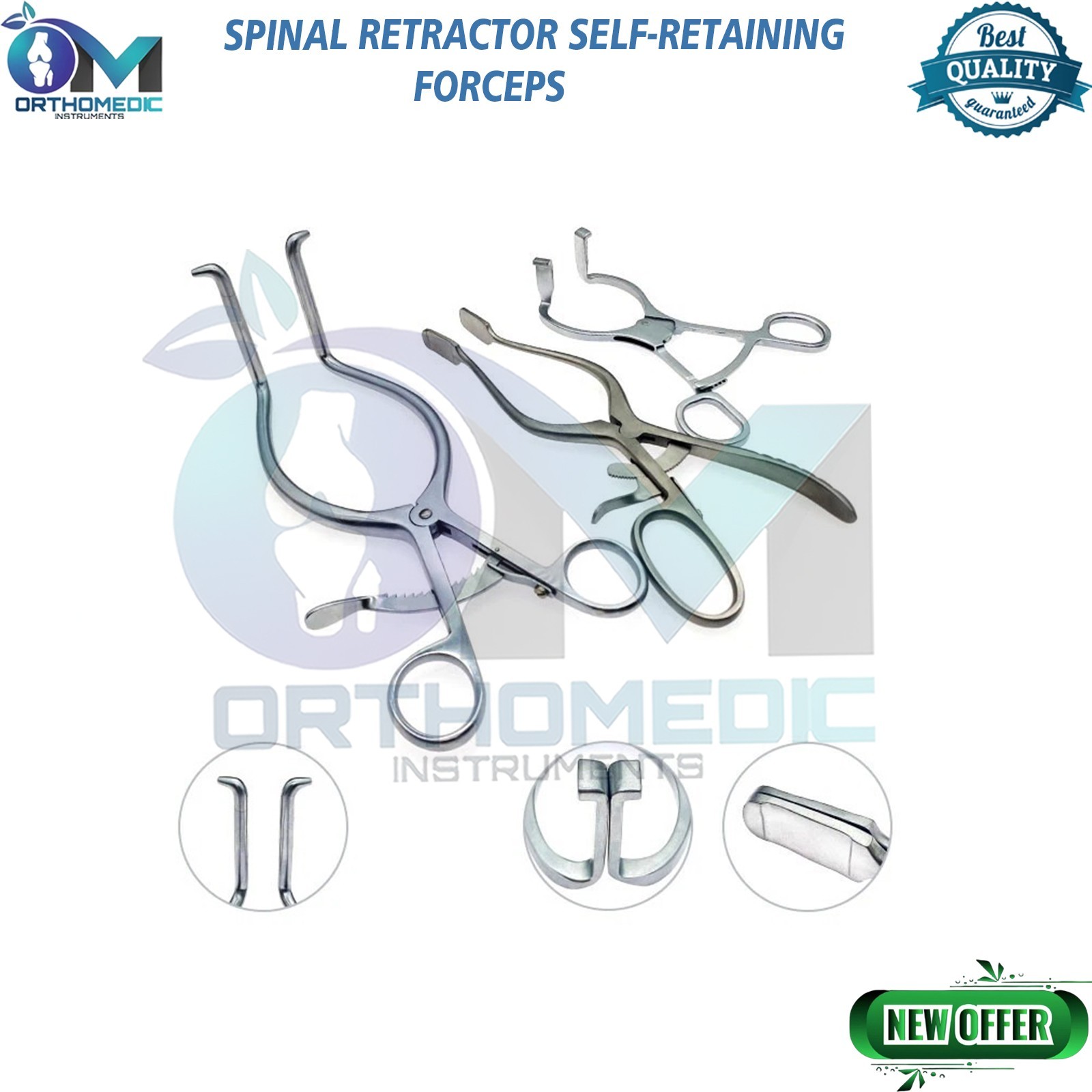 Spinal Retractor Self-Retaining Forceps Distractor Orthopedic Instrument