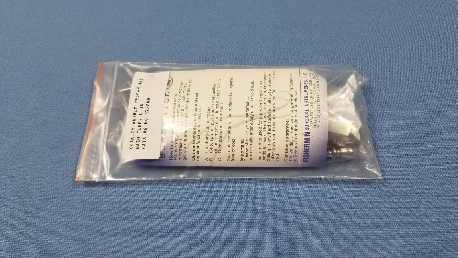 German Stainless Steel Coakley Antrum Trocar And Wash Tube 375248