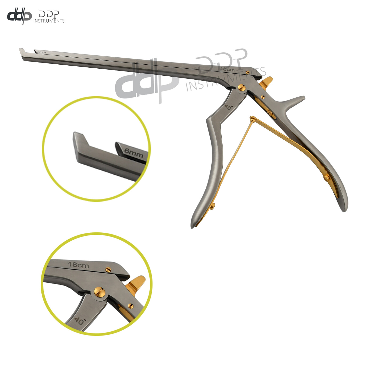 Kerrison Cervical Rongeurs 18 cm Shaft 6mm Upward 40 Degree Orthopedic OP-043