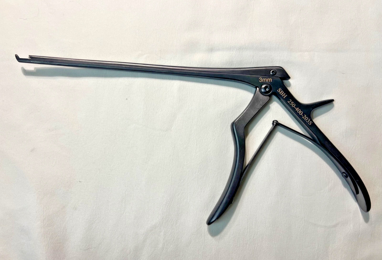 SBH Surgical 250-400-203S Ceramic Black Coated Kerrison Rongeur 3mm X 40° X 8″ L
