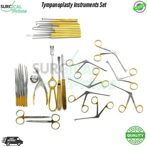 Tympanoplasty Instruments Set of 30 Pcs ENT Micro Ear Surgery German Quality