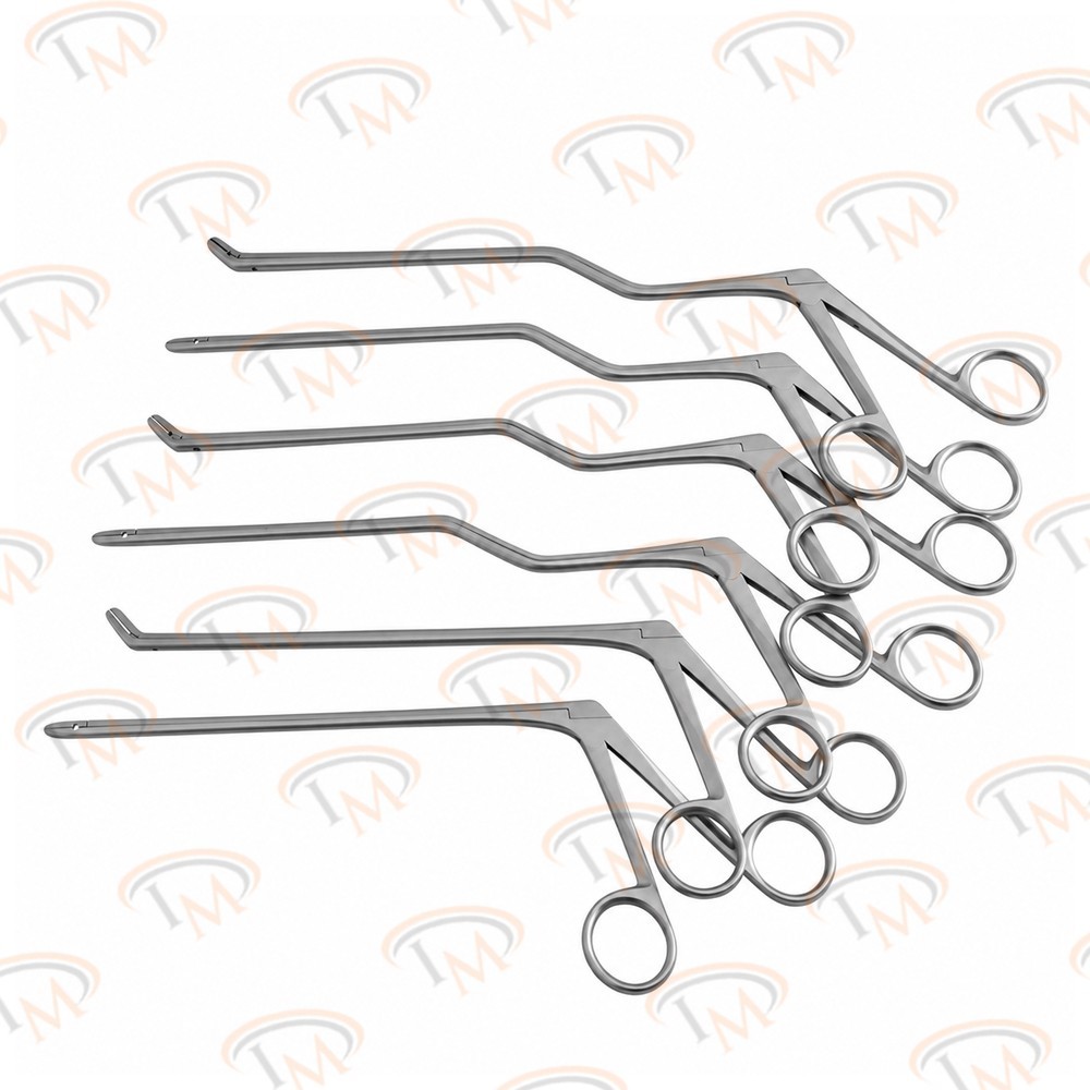 Cushing Disc Rongeur Bayonet Forceps Straight and Up 2,4 mm 6 PCs Set
