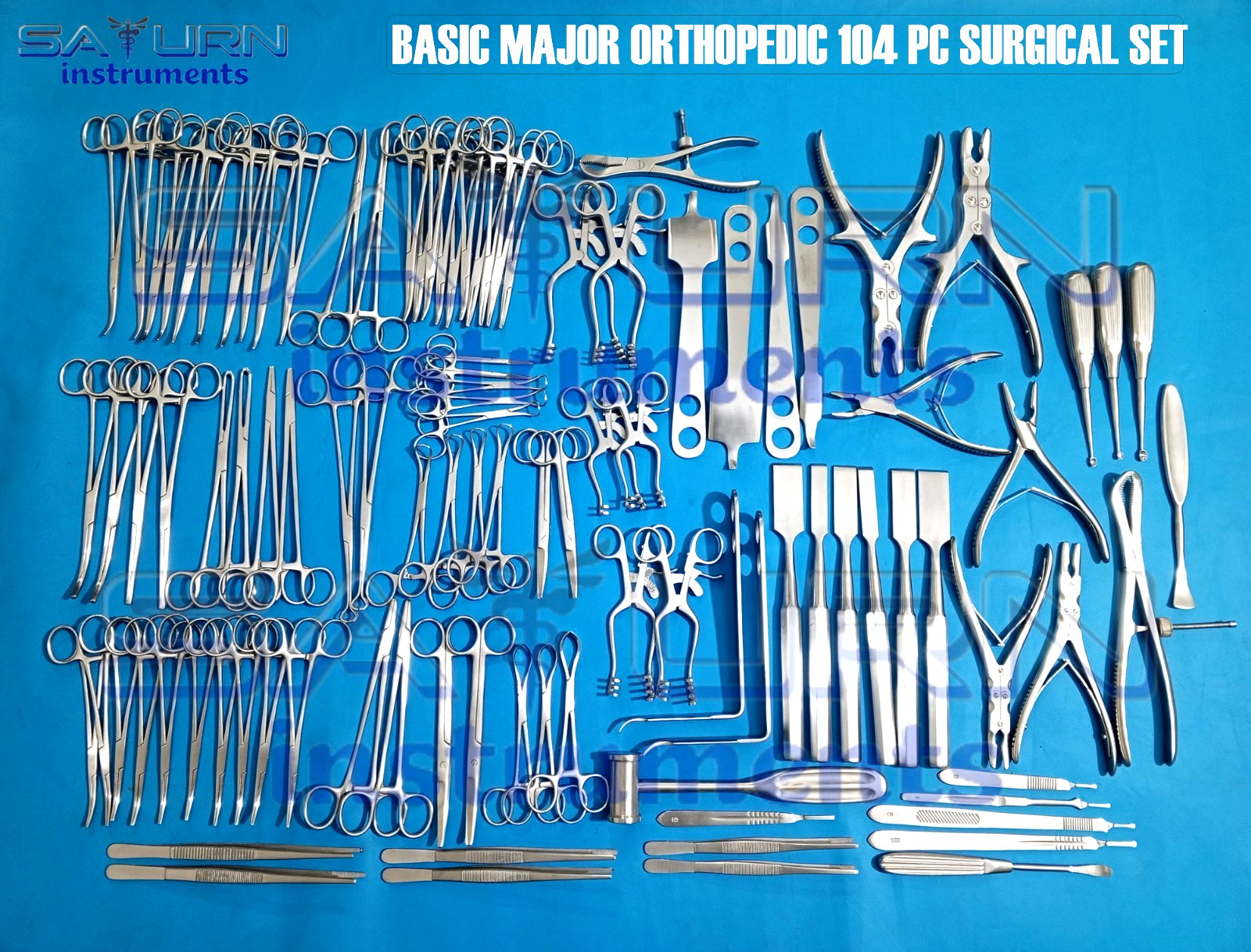 Basic Major Orthopedic Lot of 104 pcs Set Surgical Instruments By Saturn