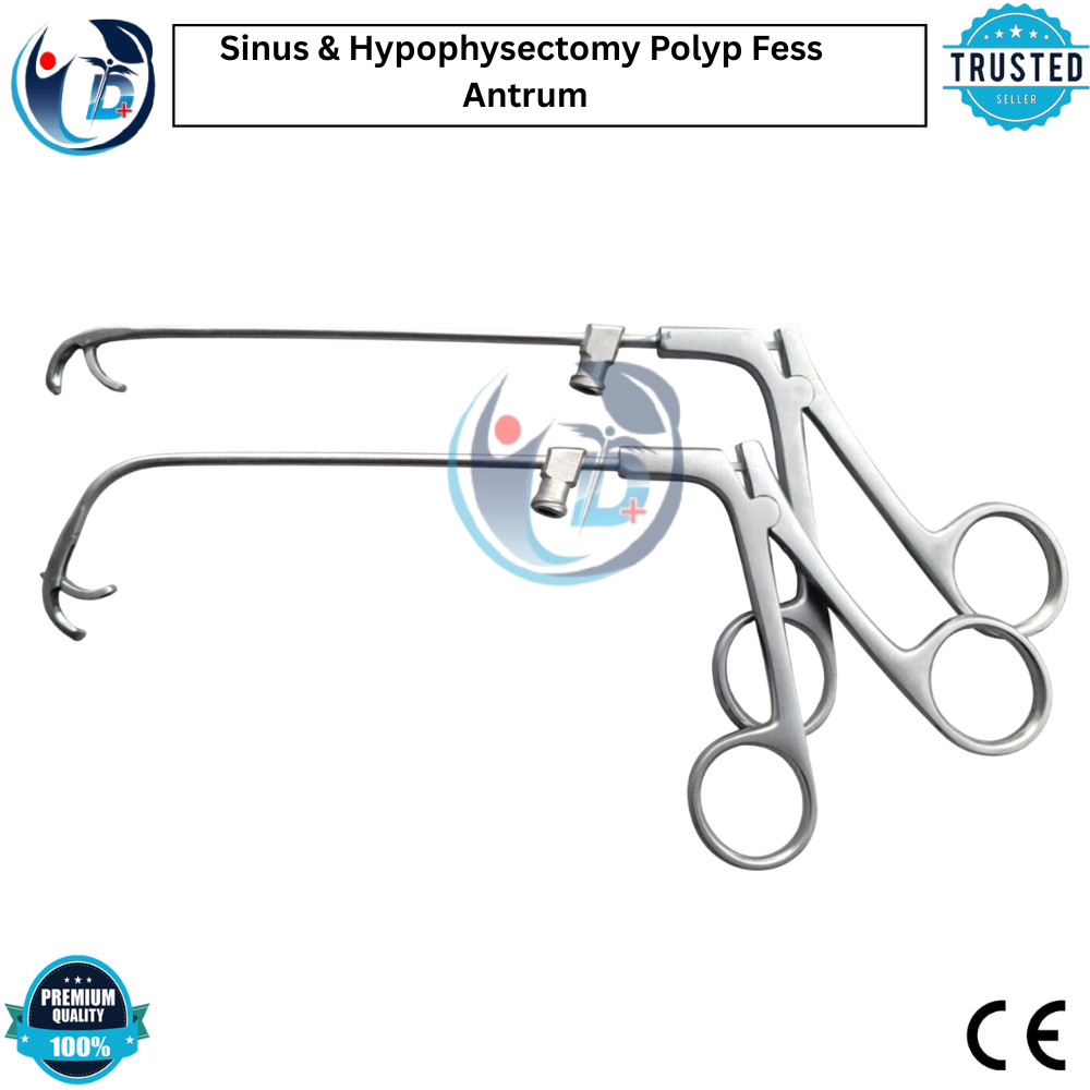 FESS Antrum Polyp Grasping Forceps 10cm Straight & Curved Sinus & Hypophysectomy