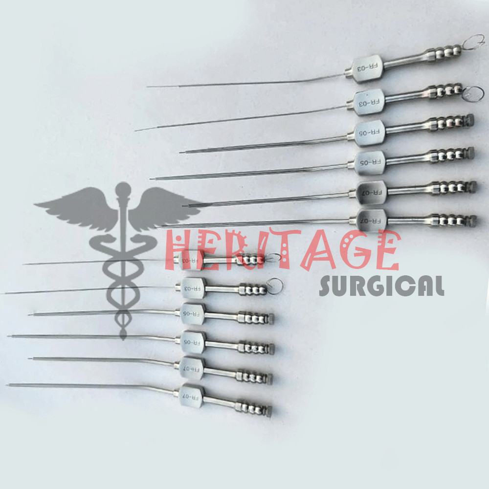New Fukushima Teardrop Suction Tube Fr 3,5,7 Medium & Large 12 PCs Set Surgical