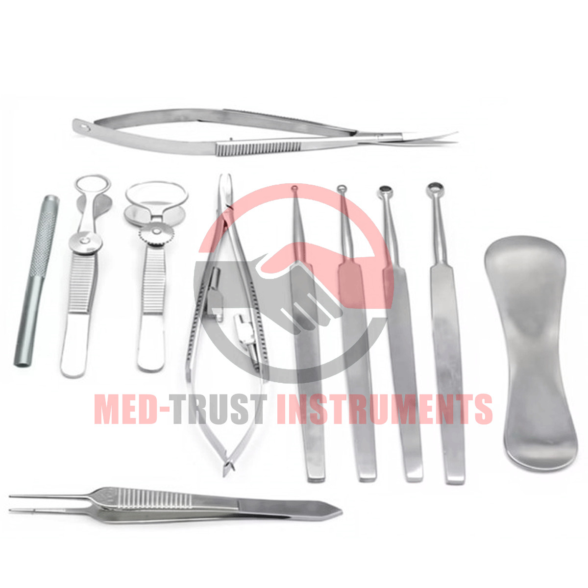 Chalazion Surgery Instruments Set 12 Pcs With Stainless Steel Box