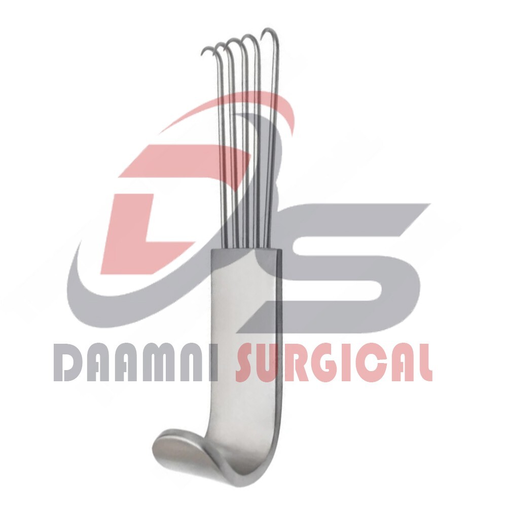 Anderson Bear Claw Retractor 16 cm, 5 Sharp Prongs Facelift Hook Instrument