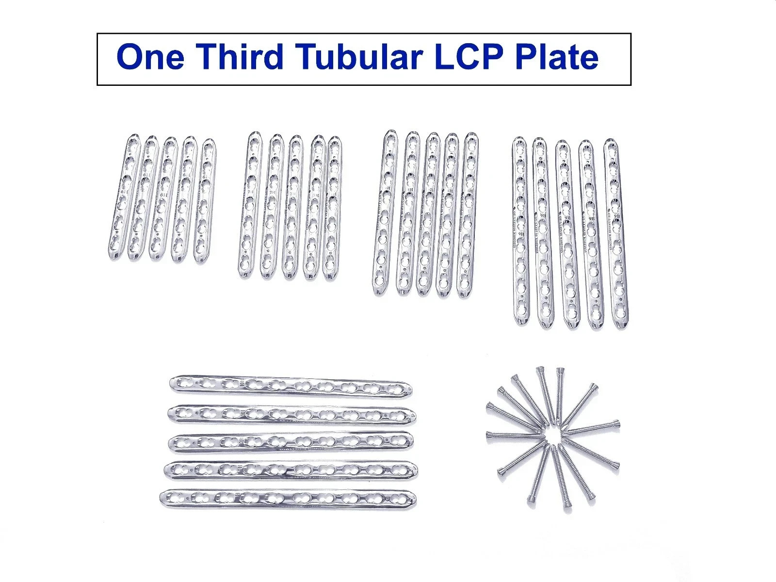 One Third Tubular Plate Lot of 25 pcs and 3.5mm LCP Screw 100 pcs