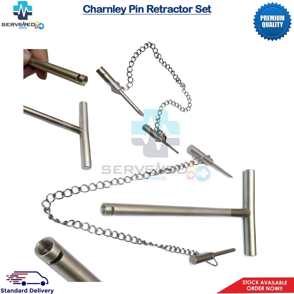 Charnley Pin Retractor Set Surgical Veterinary Orthopedic Instruments A+ Quality