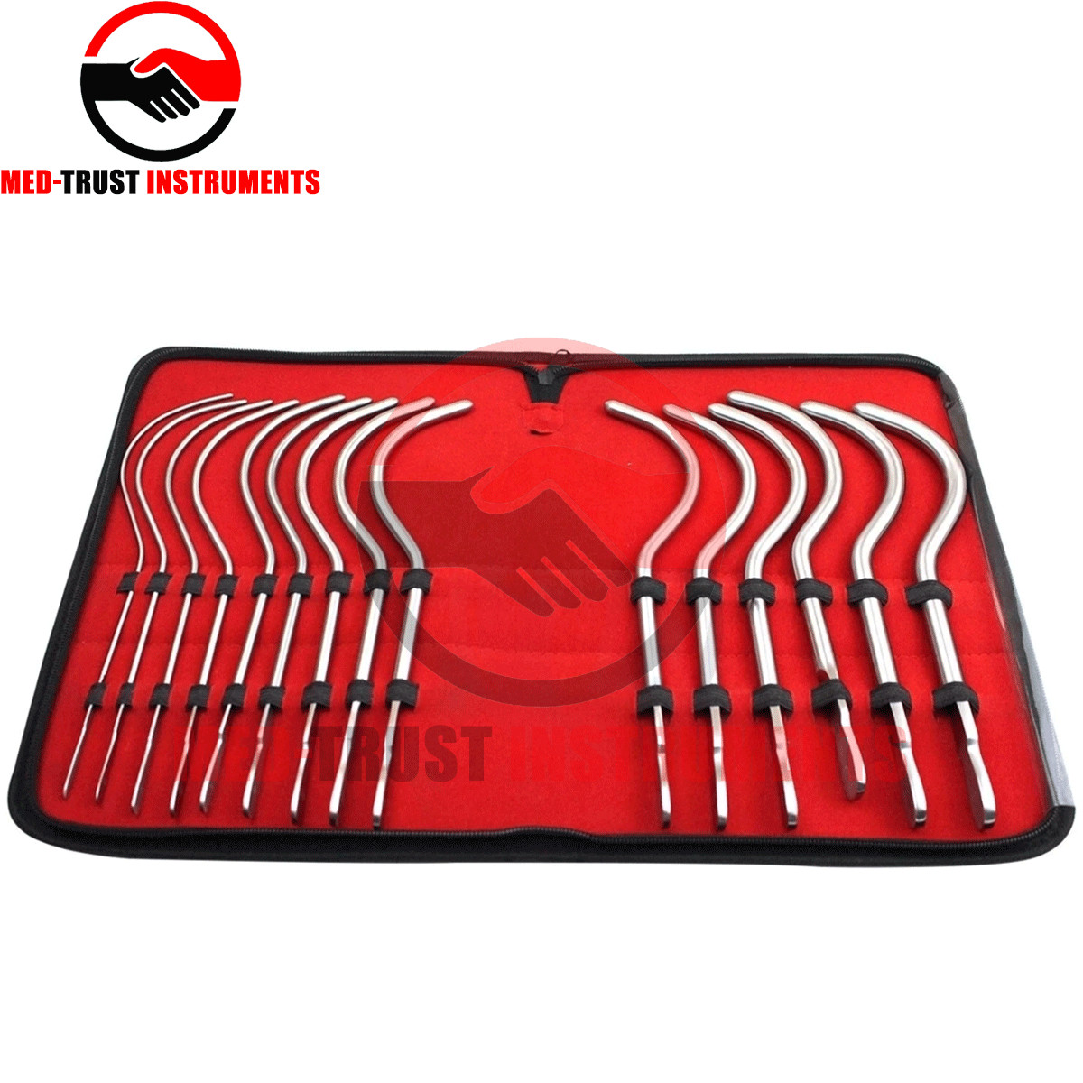 Guyon Urethral Sound Kit Medical Grade 316L Surgical Steel – 15 Pcs Sounding Set