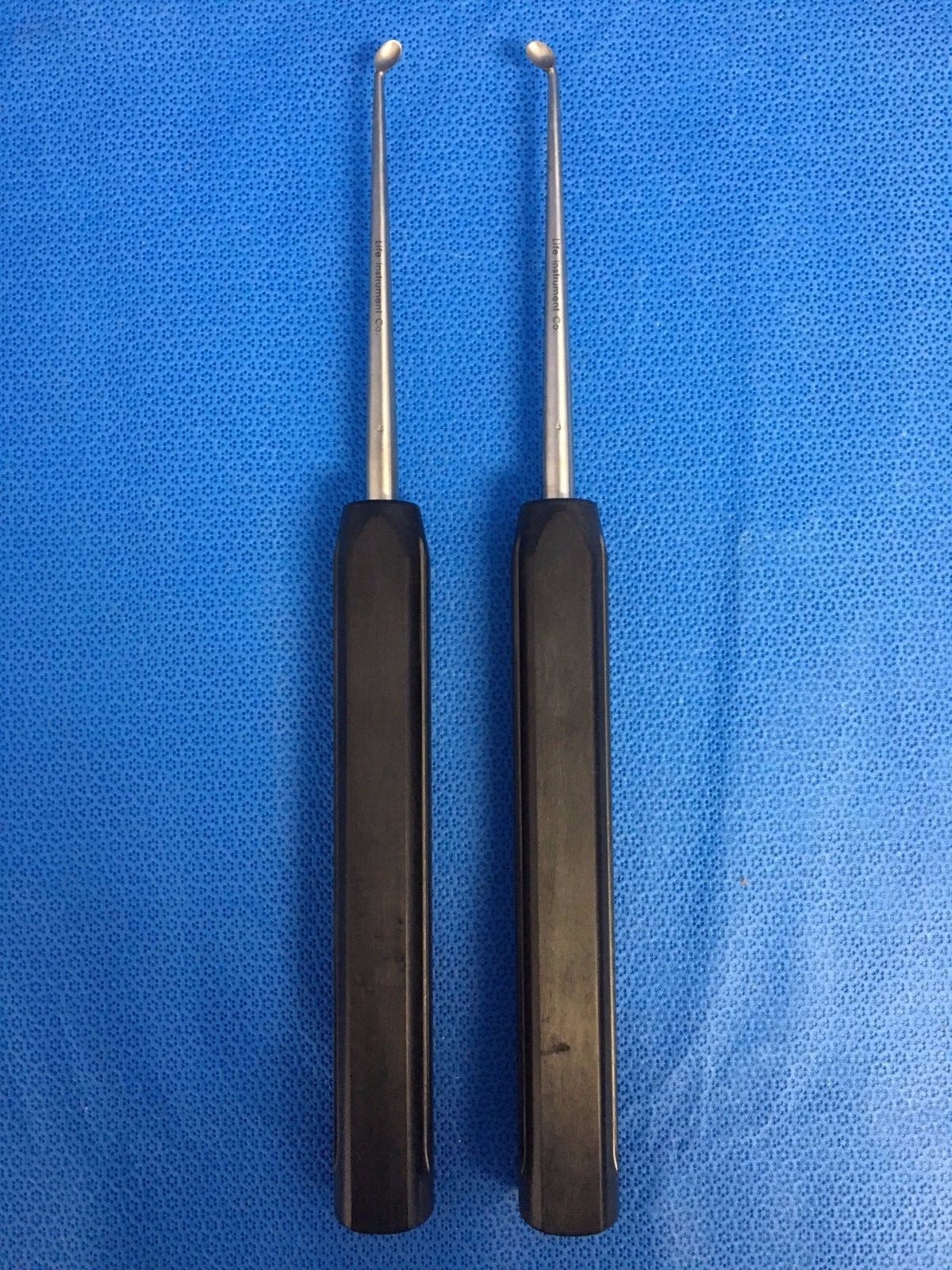 Life Instruments 716-1504-1&2, Angled R/L Long Handle Spinal Curettes, 30 DW