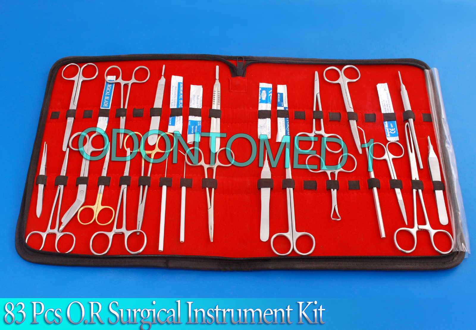 83 PCS O.R Surgical Instrument Kit Survival Emergency First Aid Military Case