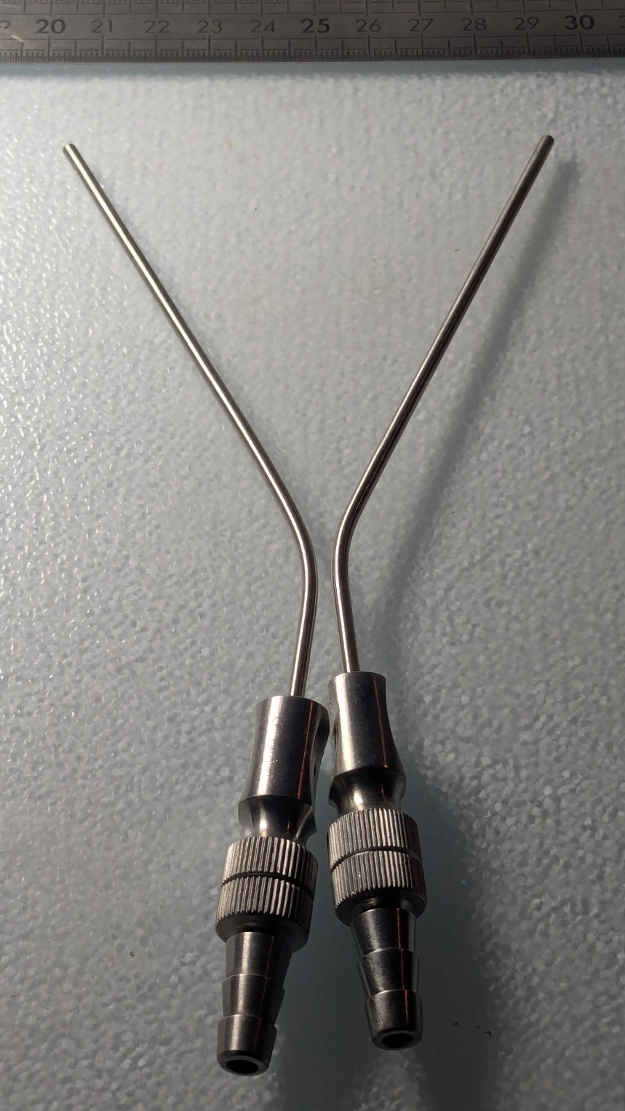 lot of 2 Stainless Steel Pakistan Frazier Suction Tube 8FR approx 20cm