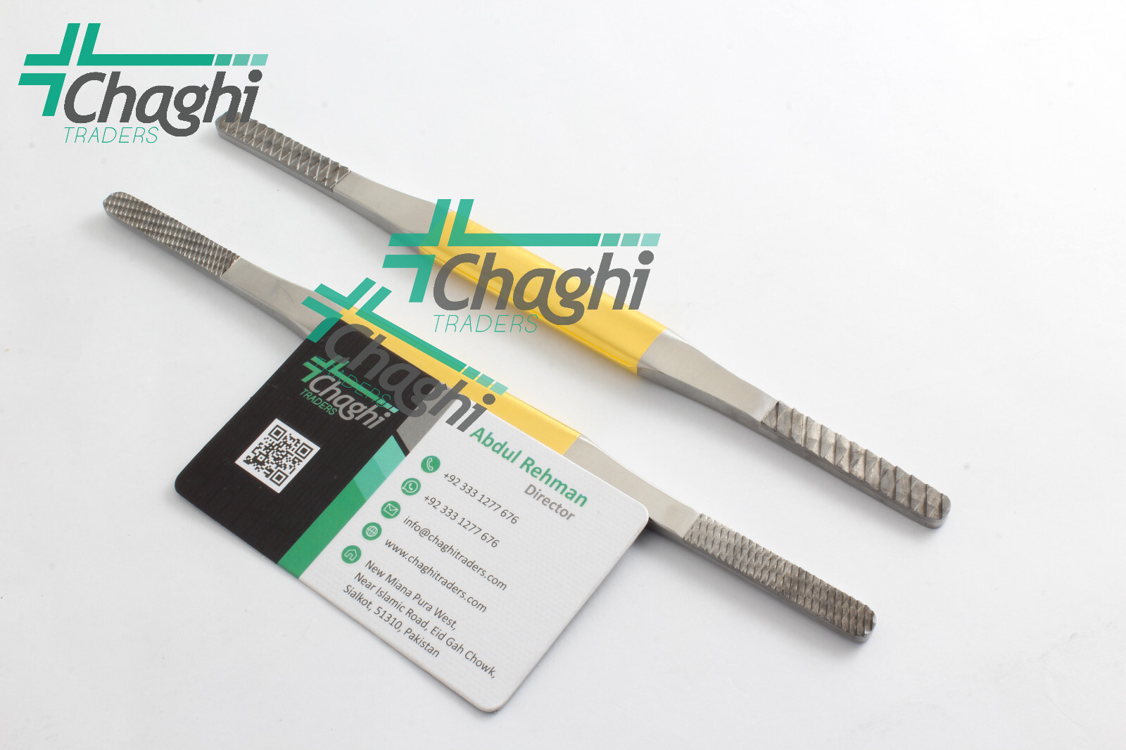 Fomon Double Ended Nasal Rasp Medium 21 cm T/C 2 PCs Set By Chaghi Traders