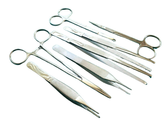 SET OF 9 PCS ADVANCED COMPREHENSIVE MINOR SURGERY HOME KIT SURGICAL INSTRUMENTS