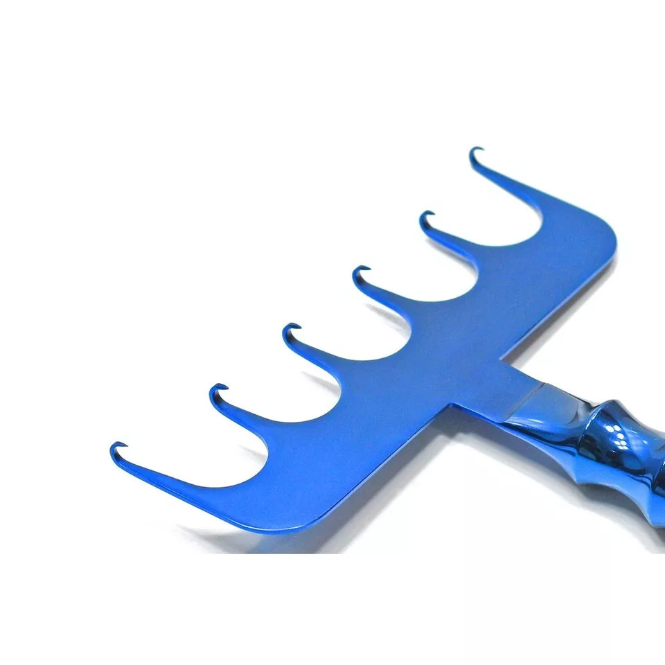 Yancoskie Abdominoplasty Retractor 6 Prongs Sharp Titanium Blue Coated Surgical