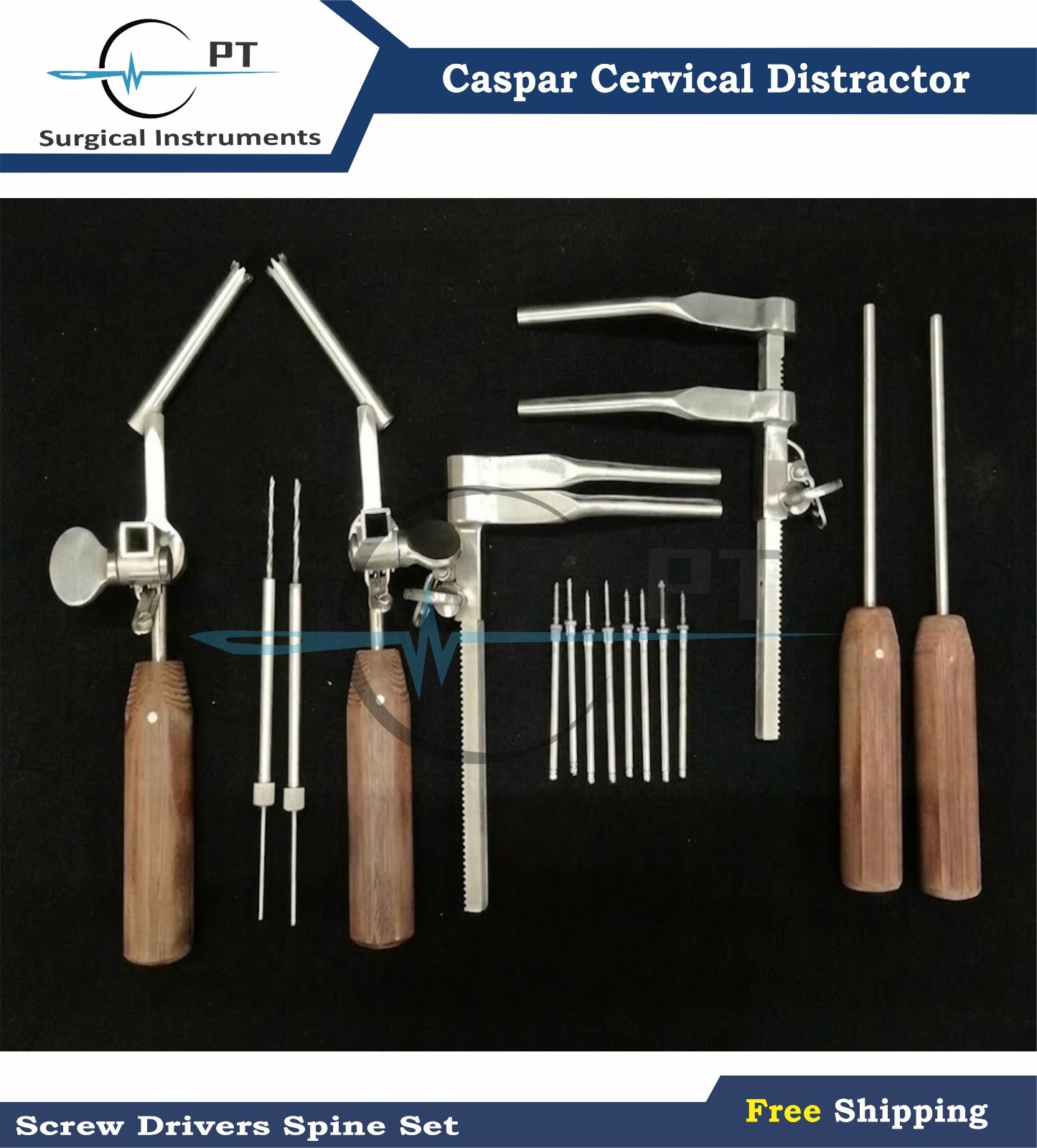 Caspar Cervical Distractor Left Set With Screw Drivers Spine Instruments Kit